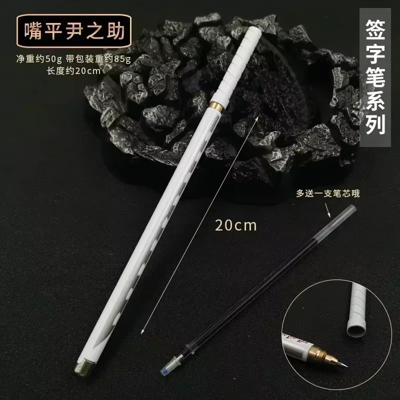 New Styles Japan Anime Demon Model Gel Pen 0.5Mm Black Refill with Pen Rack Cosplay Prop Kid No Package Gift Slayer Sword